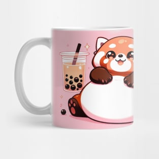 Red Panda Boba Mug